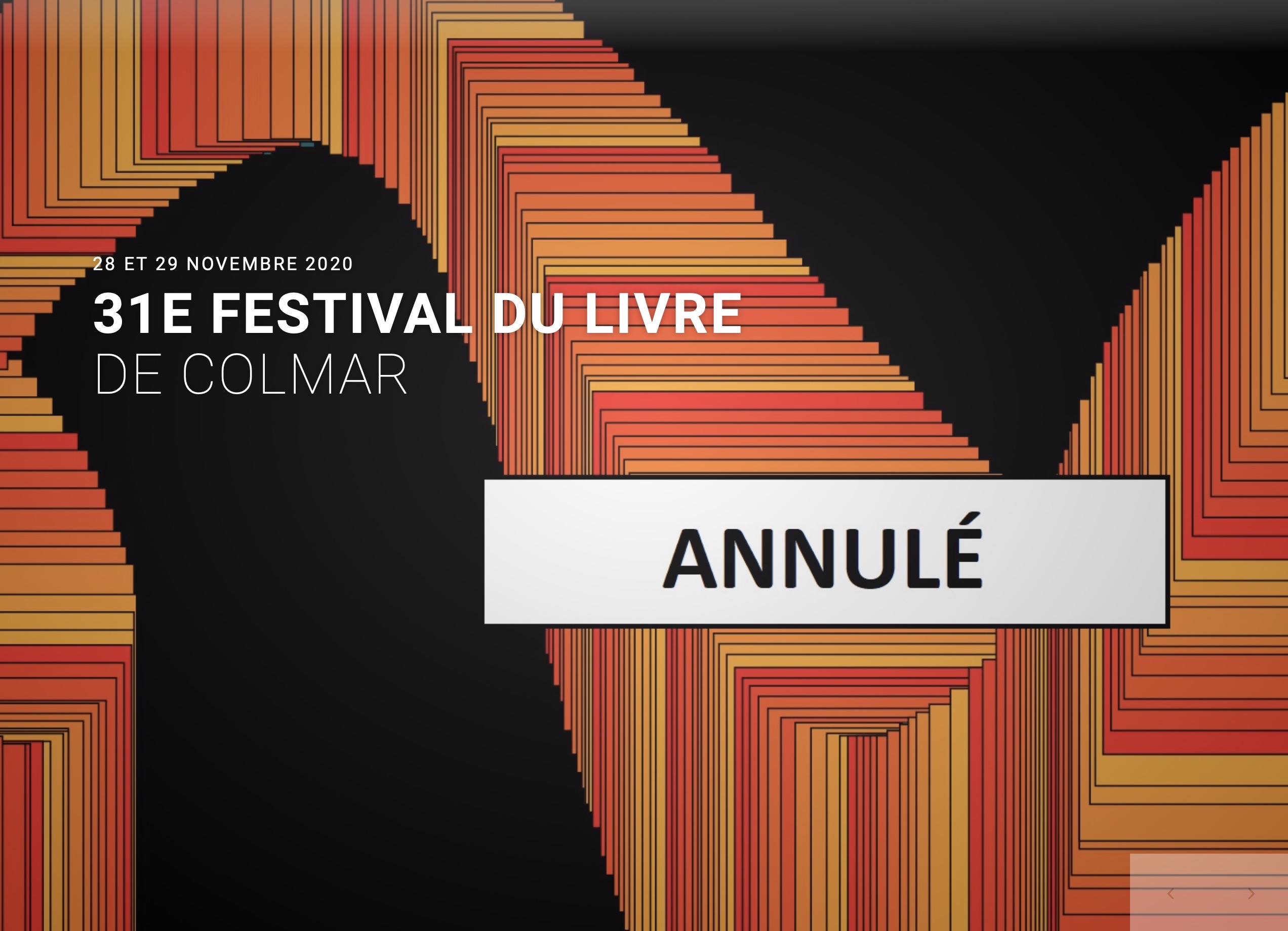 Annulation du Festival du Livre de Colmar