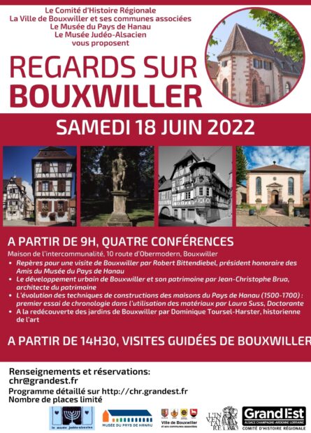 Journée régionale « Regards sur Bouxwiller » le 18 juin 2022