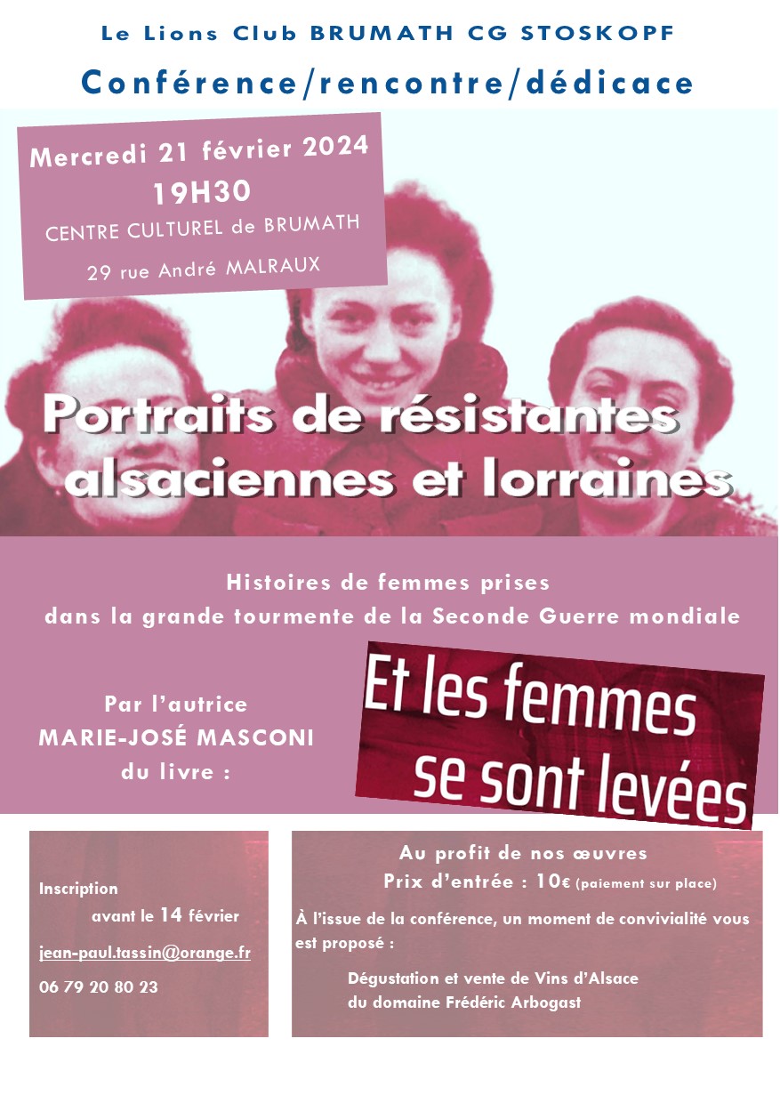 Conférence « Portraits de Résistantes Alsaciennes et Lorraines »