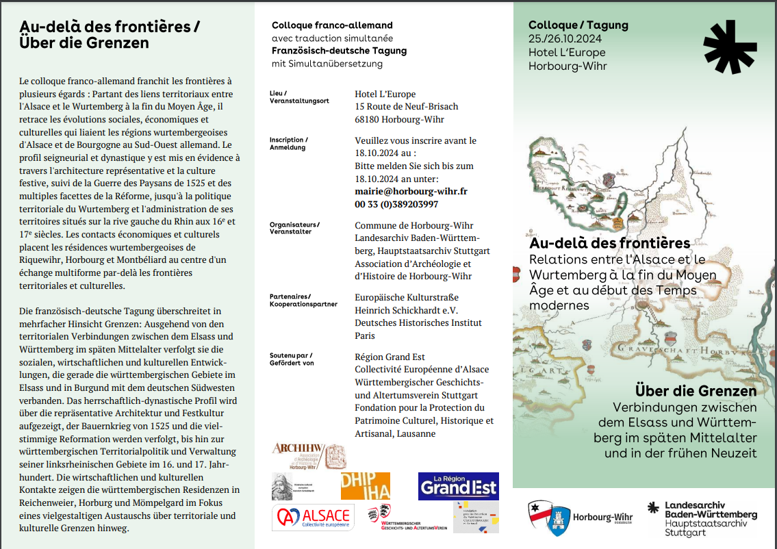 Colloque « Au-delà des frontières »  25-26 octobre 2024