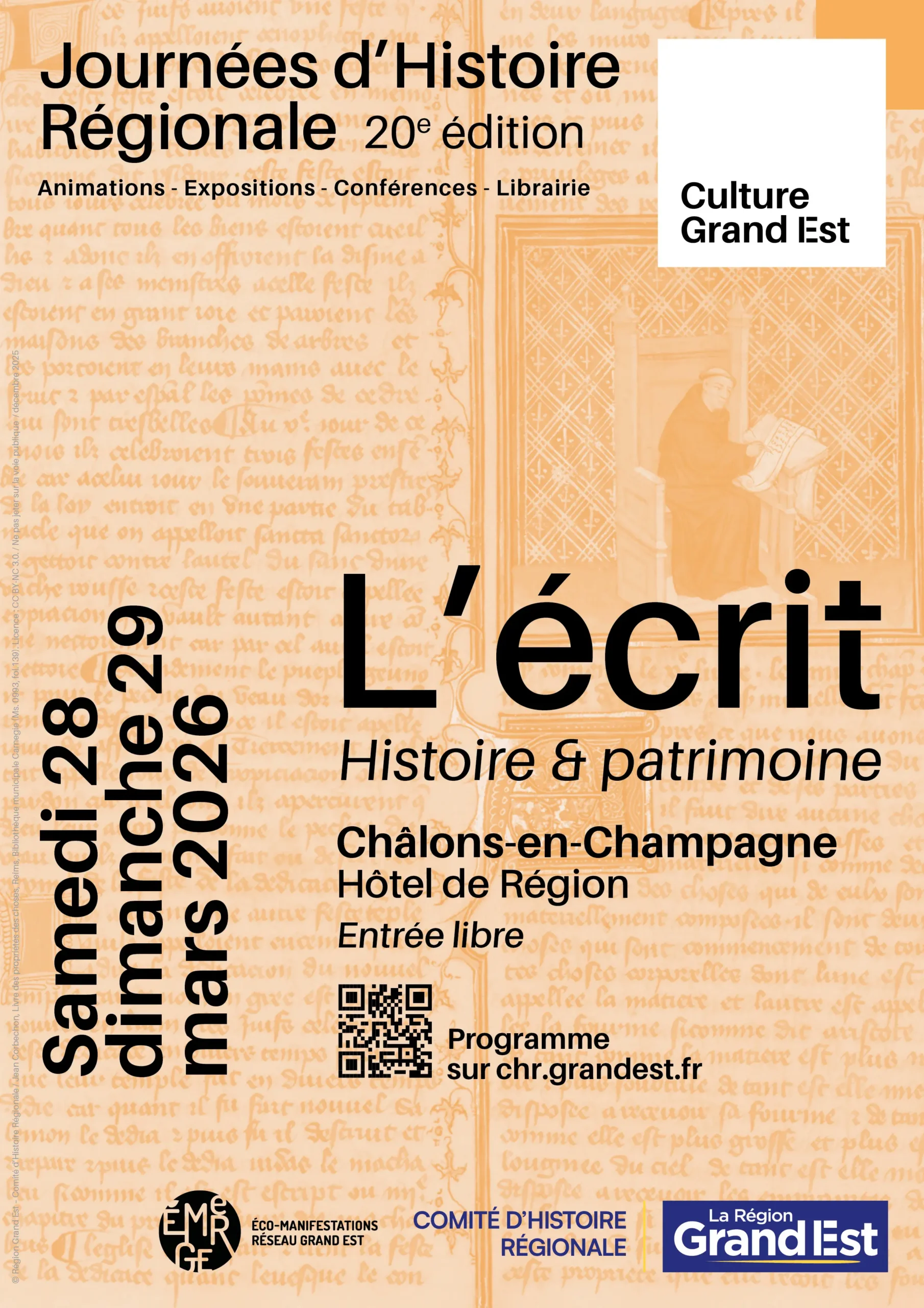 Journées d&rsquo;Histoire Régionale 2026 à Châlons en Champagne